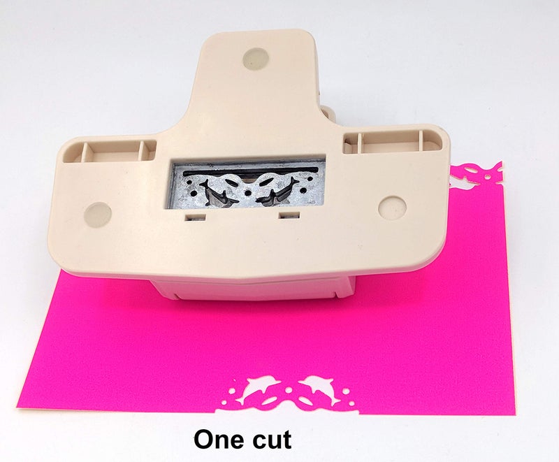 Kucaa Handmade Scrapbooking Edge Puncher Fancy Border Punch S Heart Dolphin Design DIY Paper Cutter (Dolphins) - Image 4